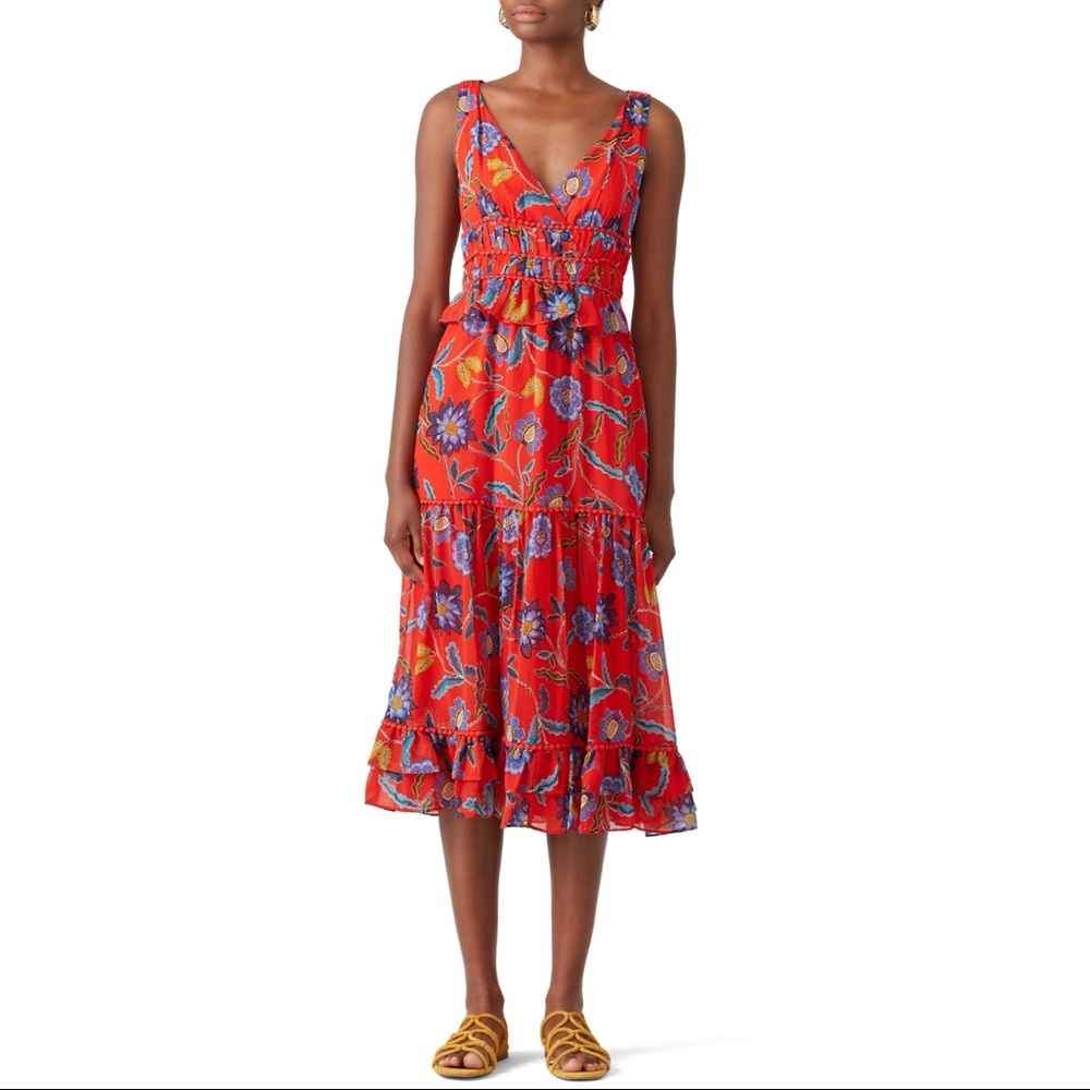 Rebecca Minkoff Red Floral Lucy Dress sz 2 EUC - Picture 9 of 16